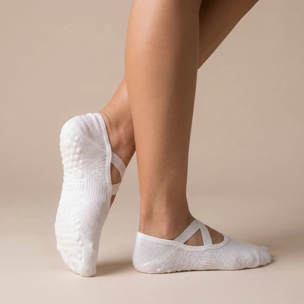 Ballet Grip Socks - Cloud White